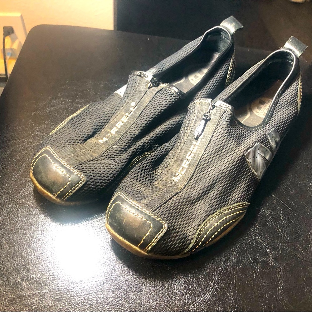 Merrell Barrado Zip Up Performance Slip On Shoes J73426 Black Womens Size 8